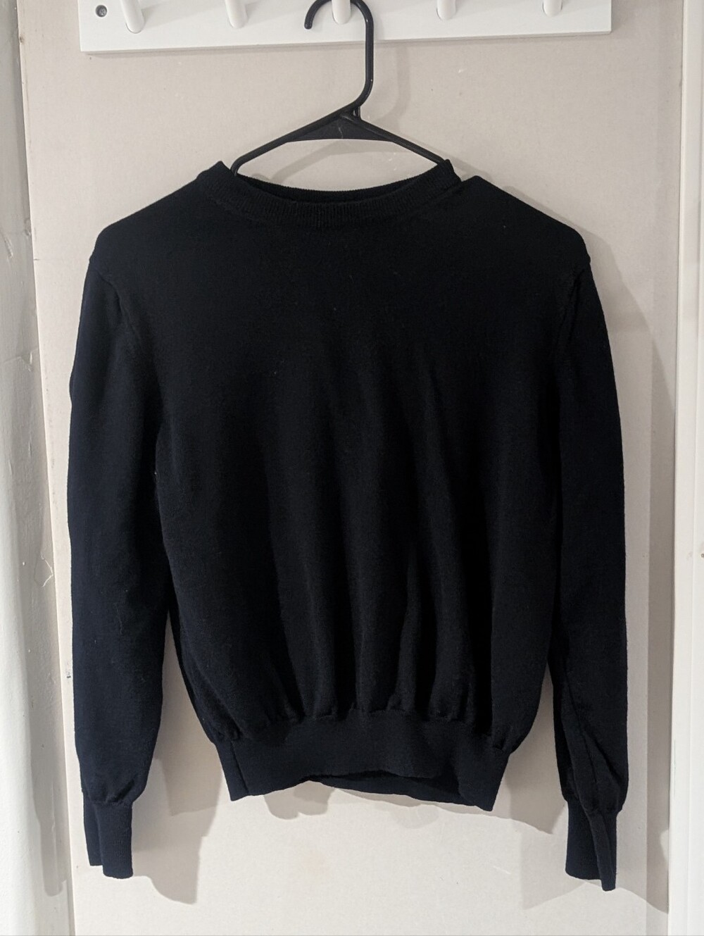 ,100 Percent Wool - Anne Klein Women’s Black Crewneck Pullover Sweater